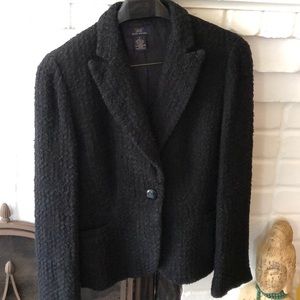 Brooks Brothers Textured Wool Jacket black size 6